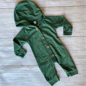 NO BRAND Green Marled Onesie